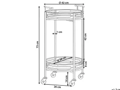 Carrello portavivande FARLEY Metallo Oro