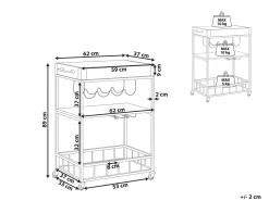 Carrello portavivande HULLET Metallo Marrone chiaro