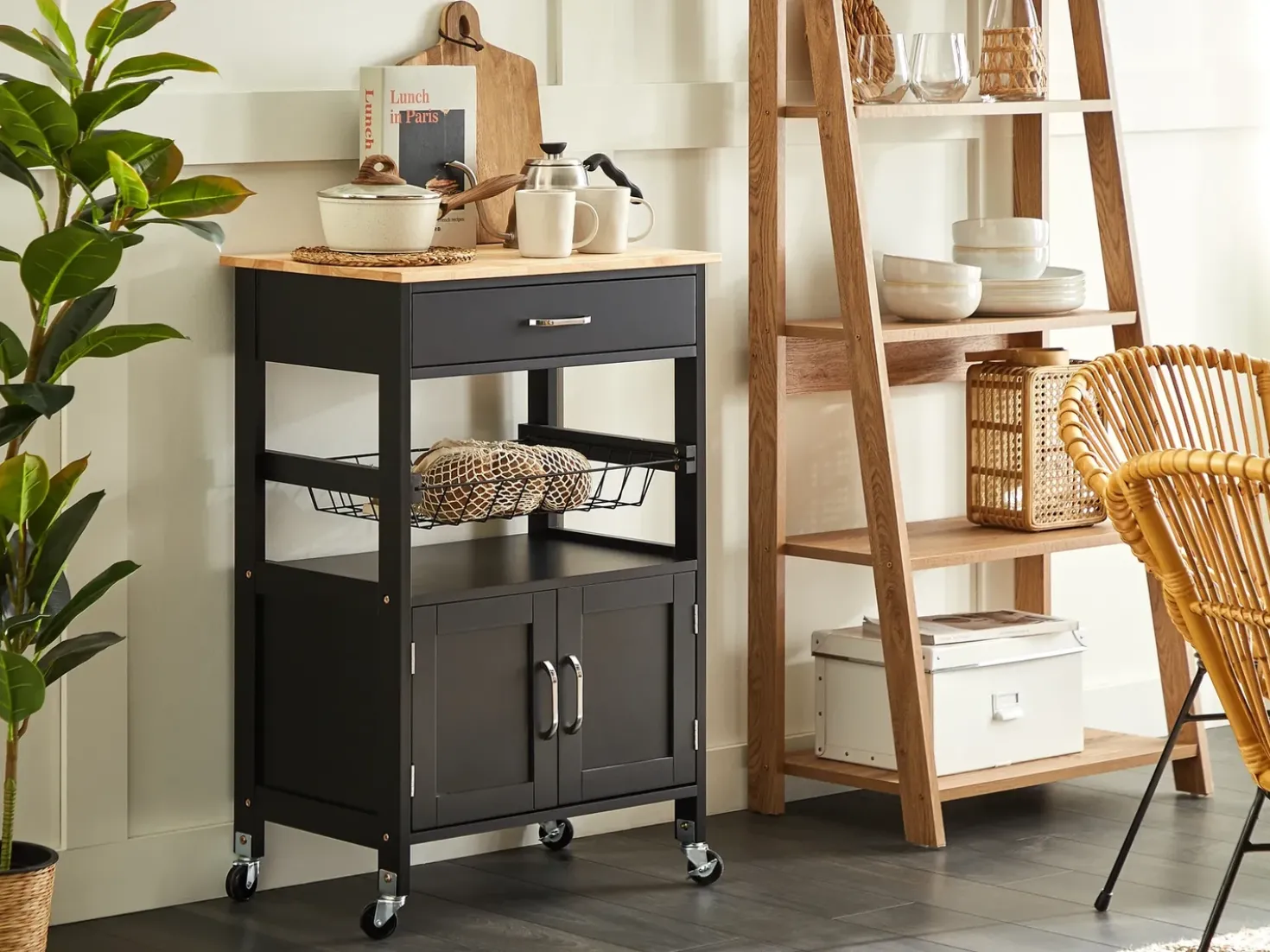Carrello portavivande LUGO Nero