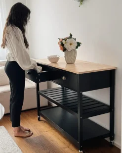 Carrello portavivande NAVARINO Legno Nero