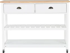 Carrello portavivande NAVARINO Legno Bianco
