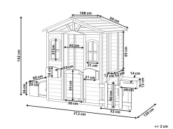 Casetta da giardino AMPELIKO Legno di abete Marrone