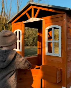 Casetta da giardino AMPELIKO Legno di abete Marrone