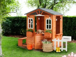 Casetta da giardino AMPELIKO Legno di abete Marrone