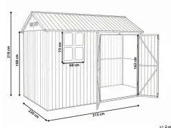 Casetta da giardino NOCCIANO 313 cm 220 cm Marrone