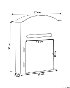 Cassetta postale di Natale ESPOO 30 cm Bianco