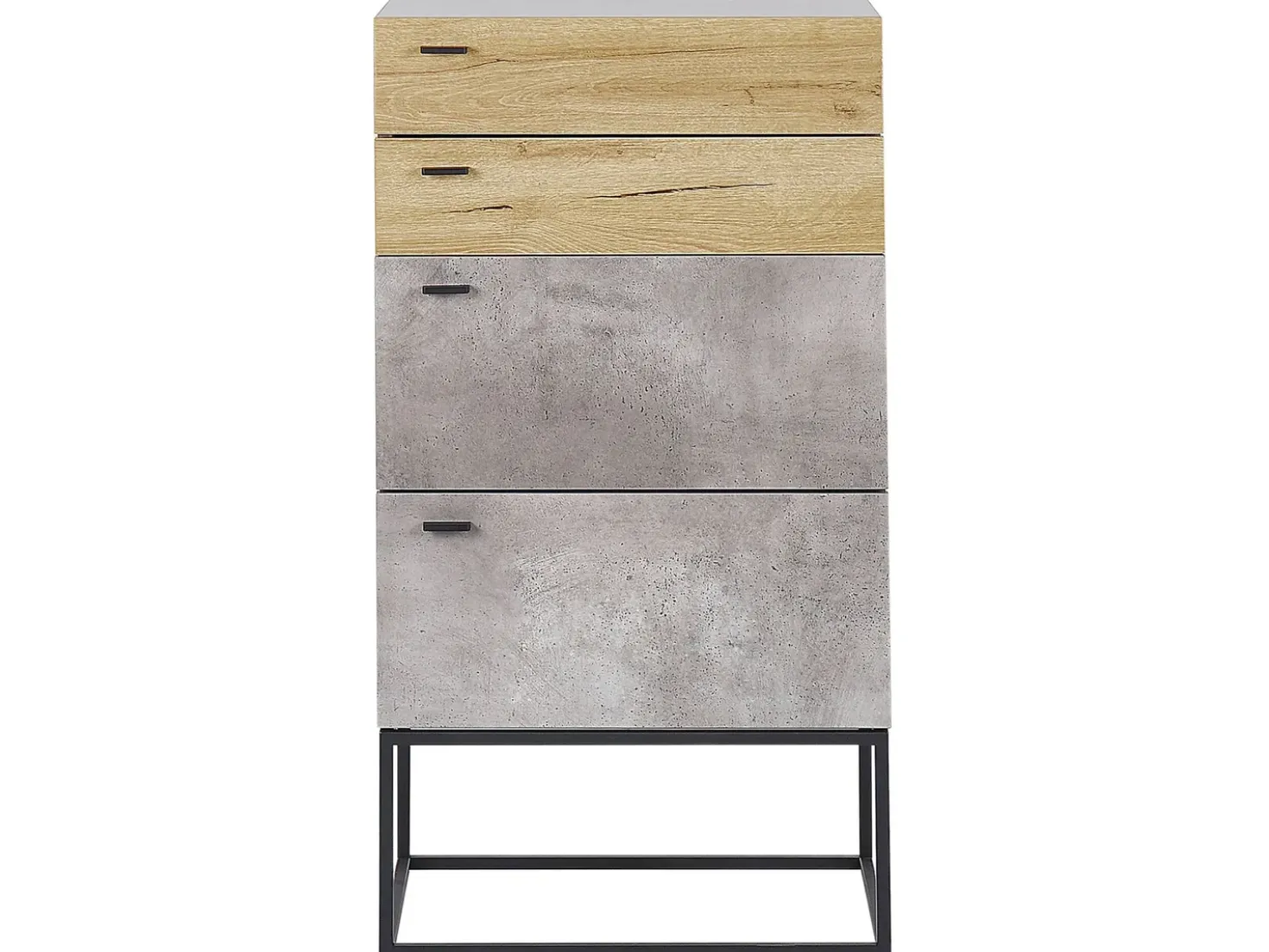 Cassettiera 4 cassetti ACRA Grigio effetto cemento