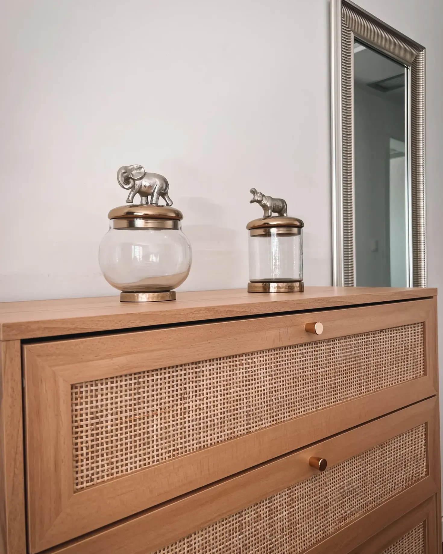 Cassettiera 4 cassetti PEROTE Rattan Marrone chiaro