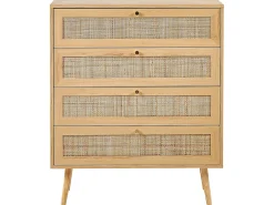 Cassettiera 4 cassetti PEROTE Rattan Marrone chiaro