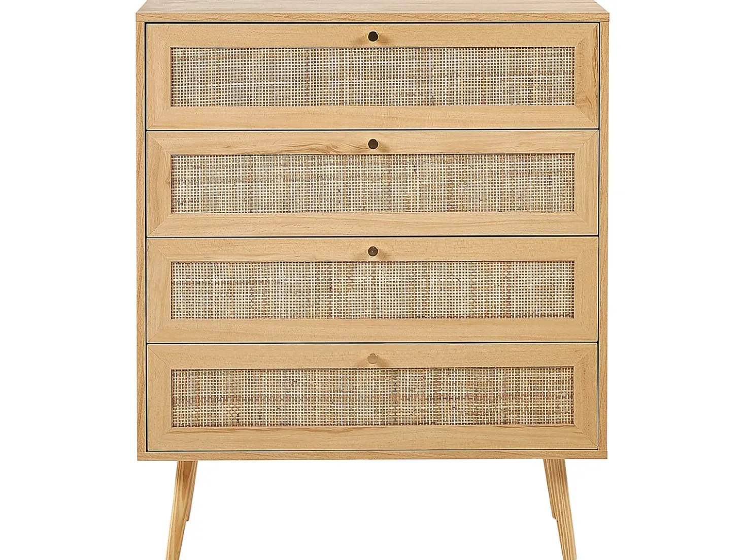 Cassettiera 4 cassetti PEROTE Rattan Marrone chiaro