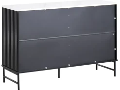 Cassettiera a 6 cassetti GLASTONBURY Marmo/Nero