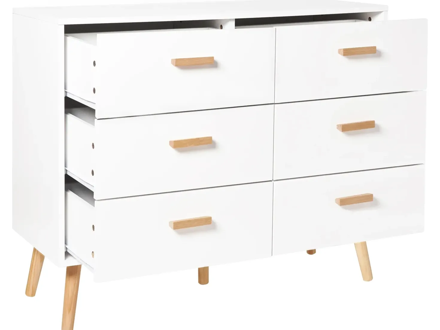 Cassettiera a 6 cassetti NEWARK Bianco
