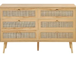 Cassettiera a 6 cassetti PEROTE Rattan Marrone chiaro