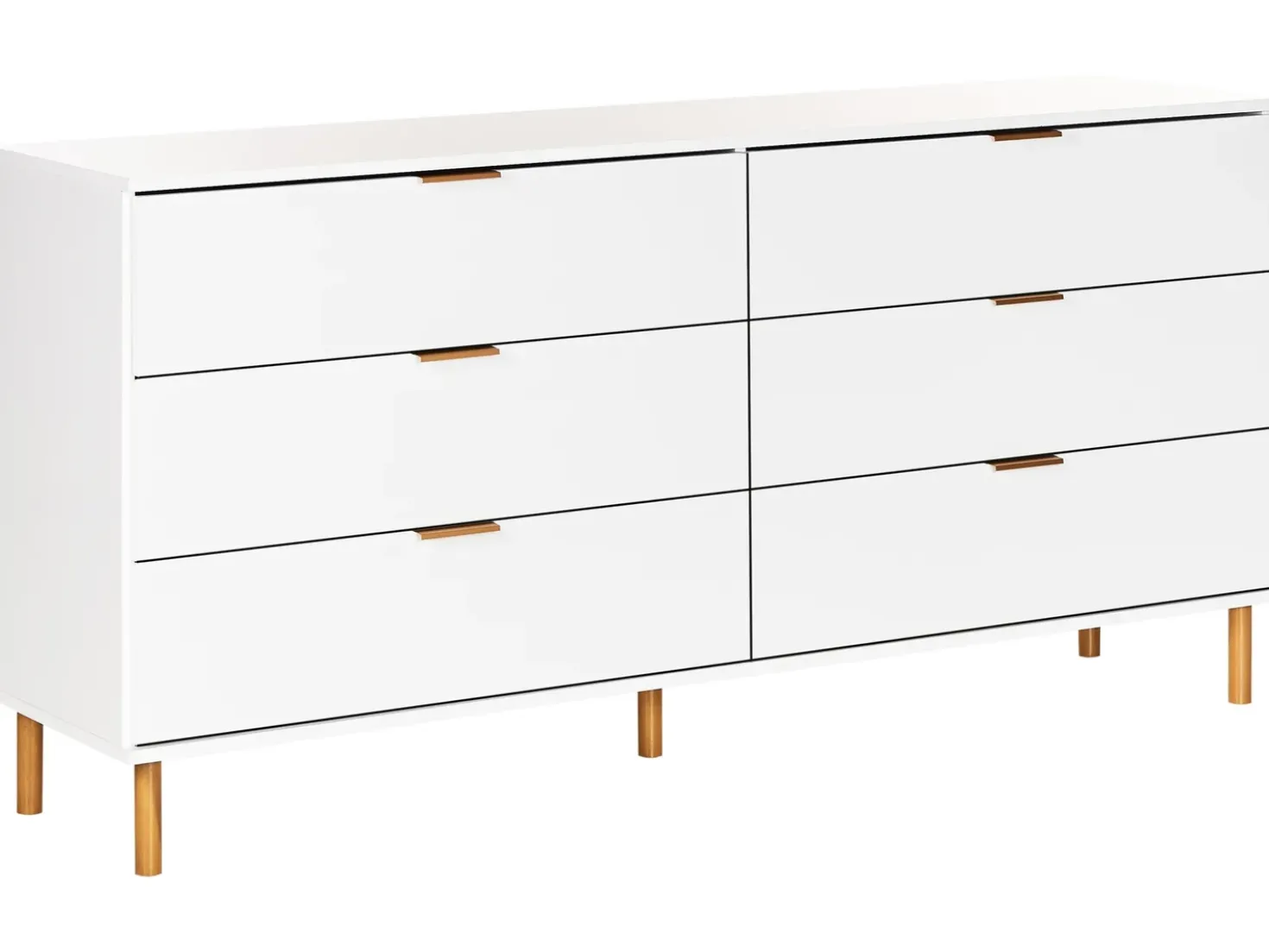 Cassettiera a 6 cassetti WALPOLE Bianco