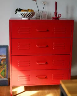 Cassettiera ENAGO Metallo Rosso