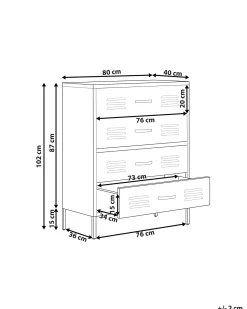 Cassettiera ENAGO Metallo Beige chiaro