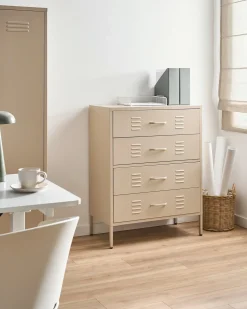 Cassettiera ENAGO Metallo Beige chiaro
