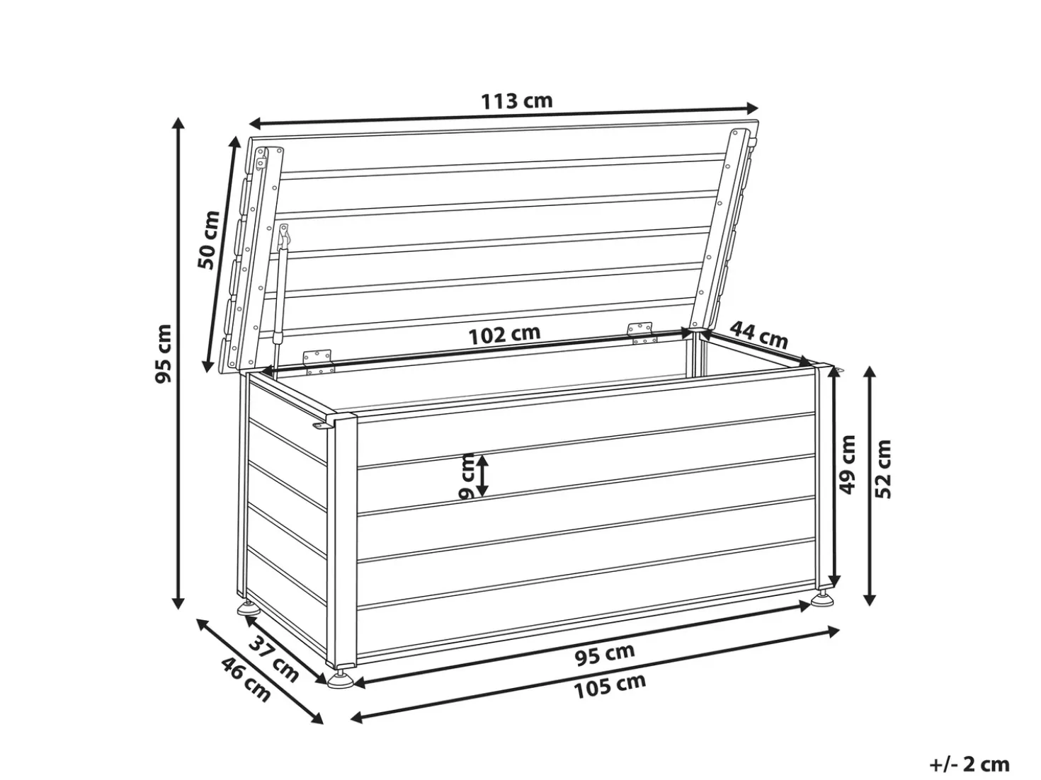 Cesta CAMPALTO 113 cm 50 cm Marrone scuro