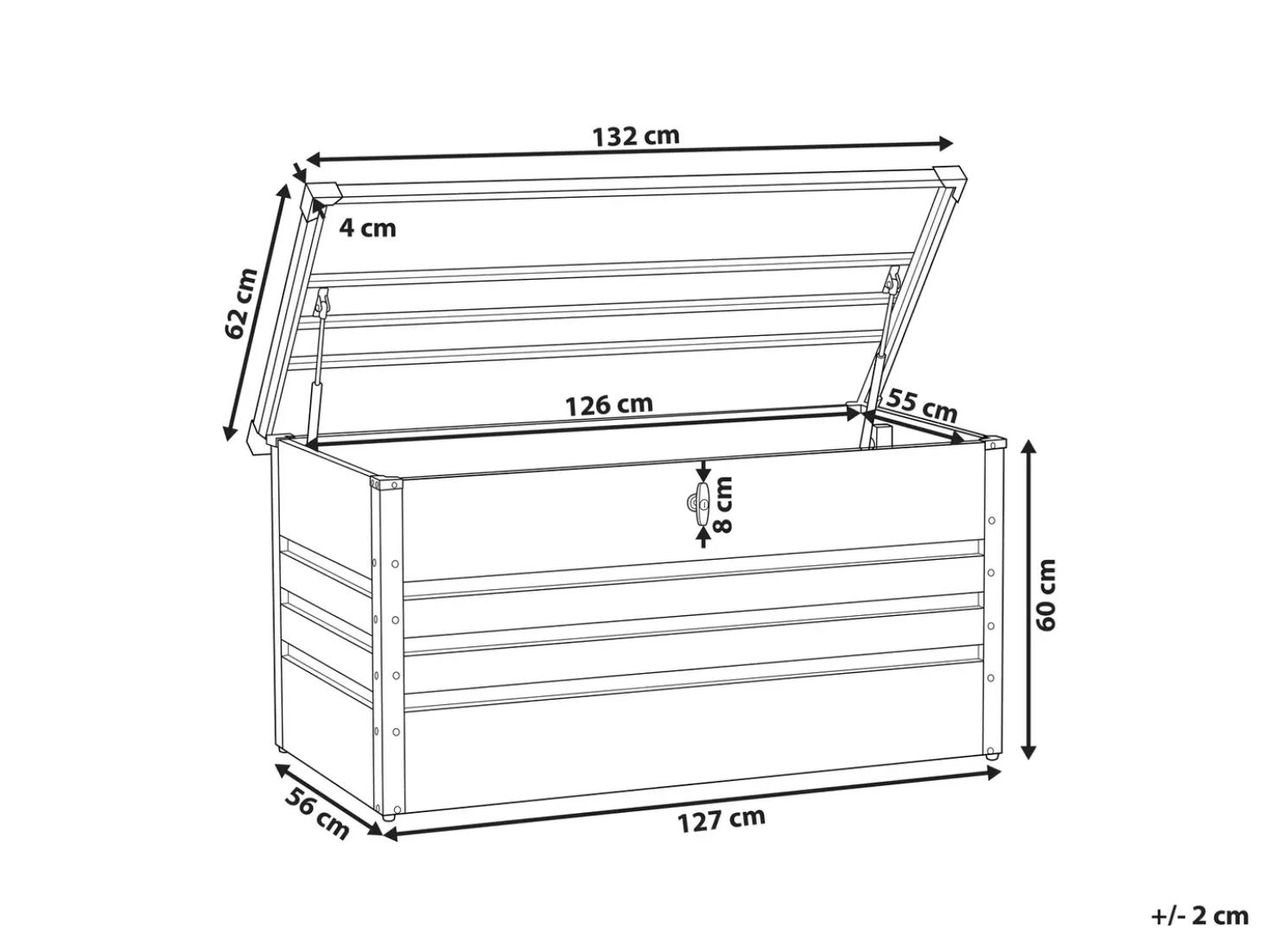 Cesta CEBROSA 132 cm 62 cm Blu