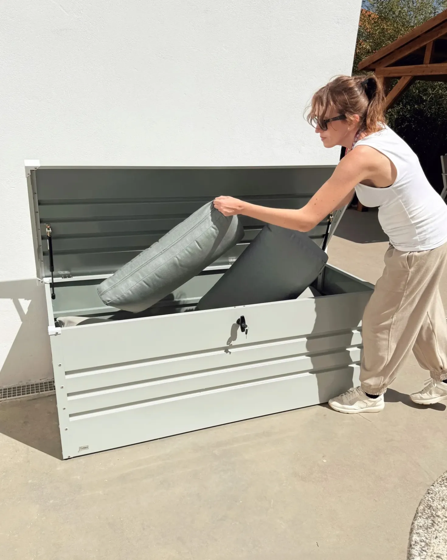 Cesta CEBROSA 165 cm 70 cm Grigio chiaro