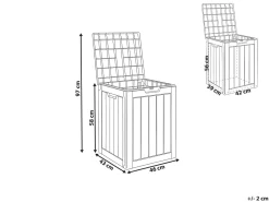 Cesta MEDELLIN 46 cm 43 cm Tortora