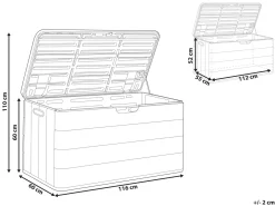 Cesta MILIES 116 cm 60 cm Bianco