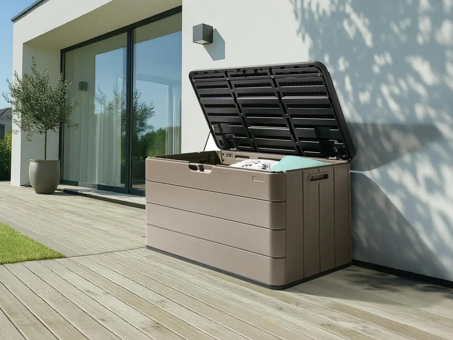 Cesta MILIES 116 cm 60 cm Marrone