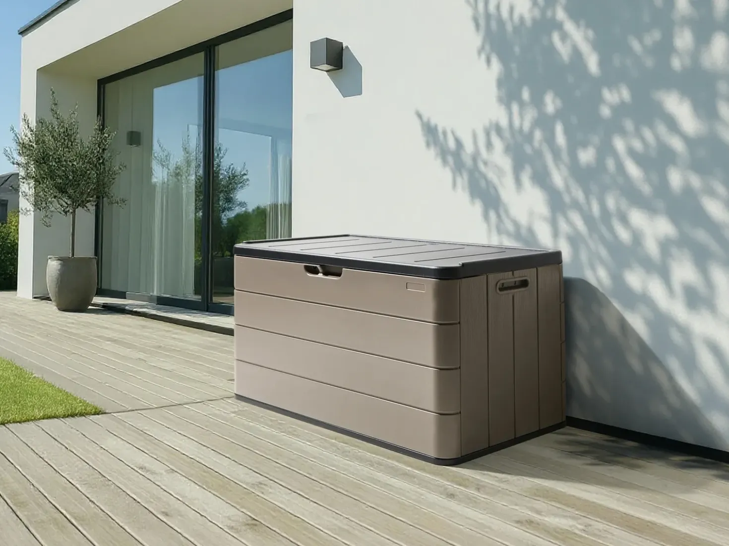 Cesta MILIES 116 cm 60 cm Marrone