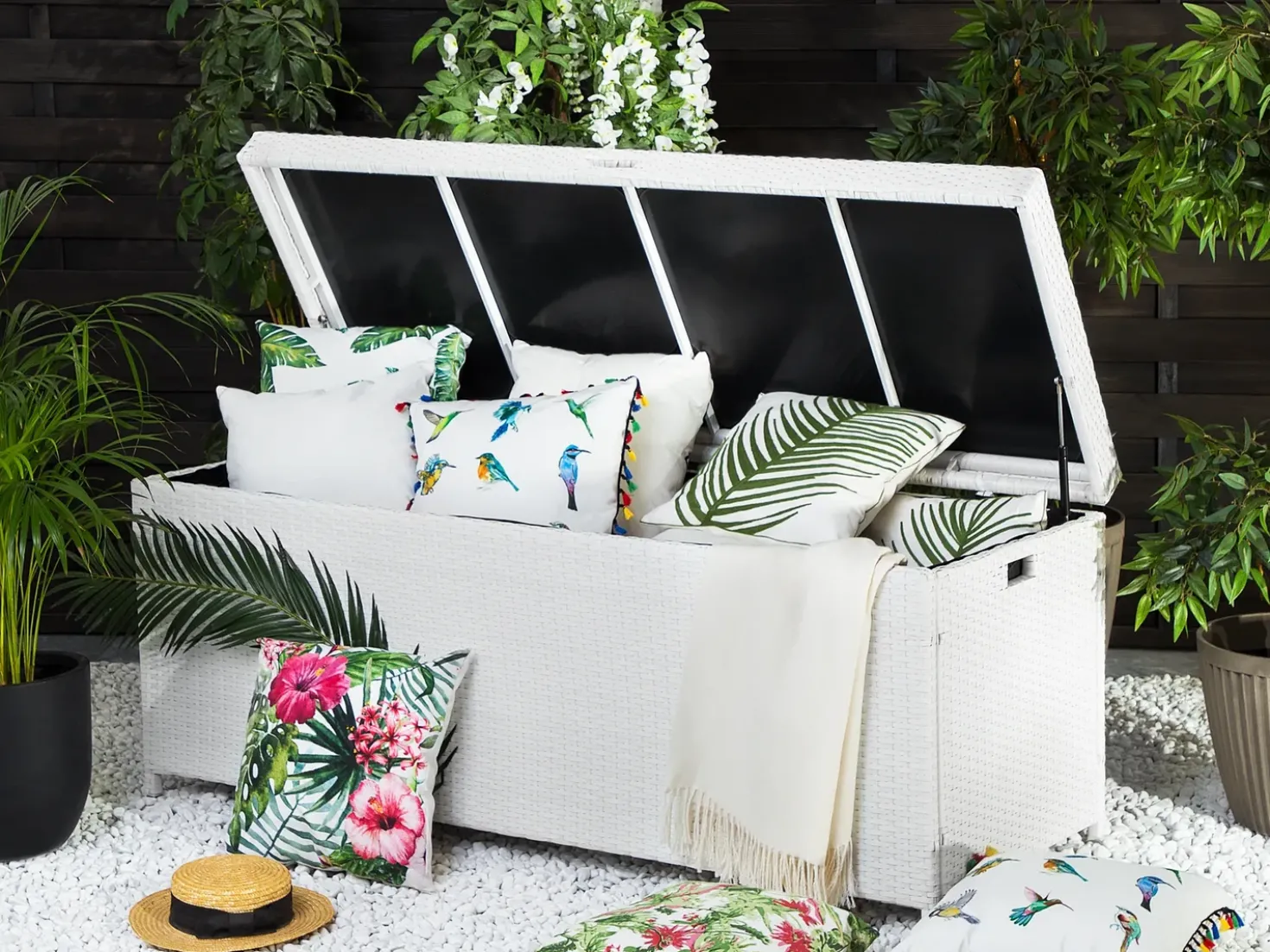 Cesta MODENA 158 cm 63 cm Bianco