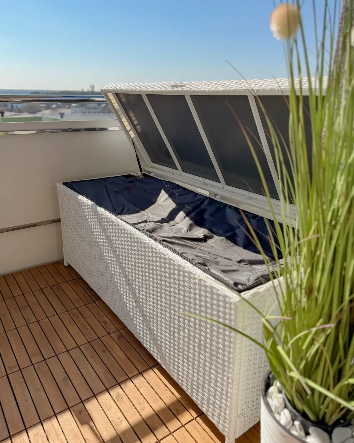 Cesta MODENA 158 cm 63 cm Bianco
