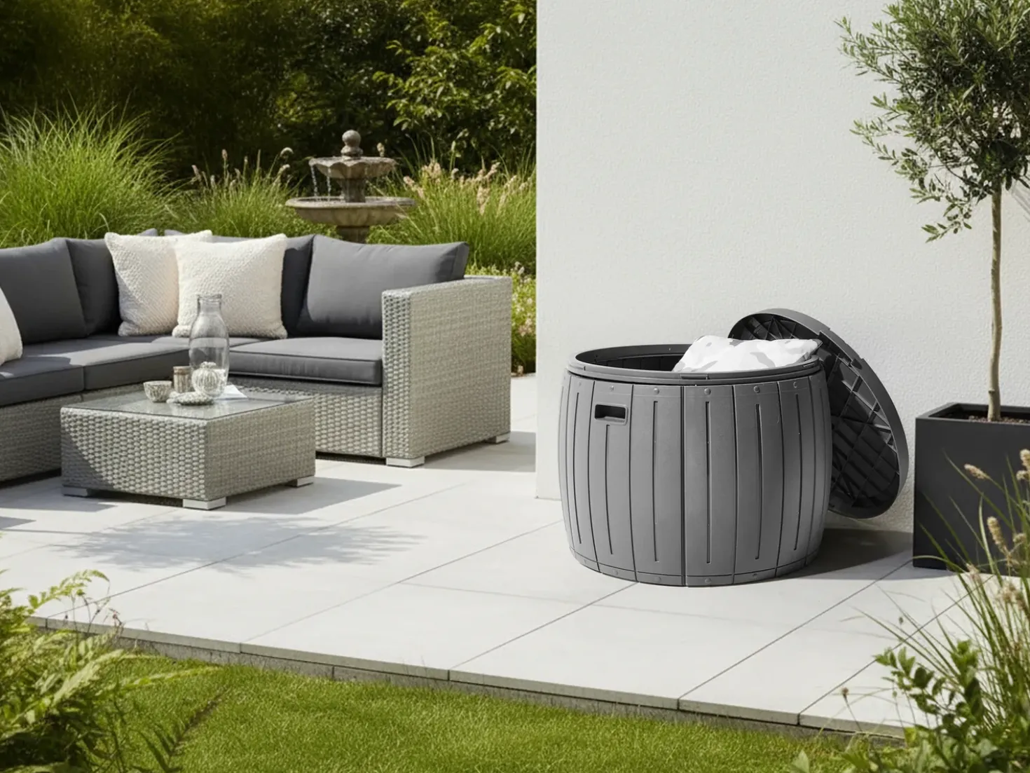 Cesta PRINOS 56 cm 56 cm Grigio