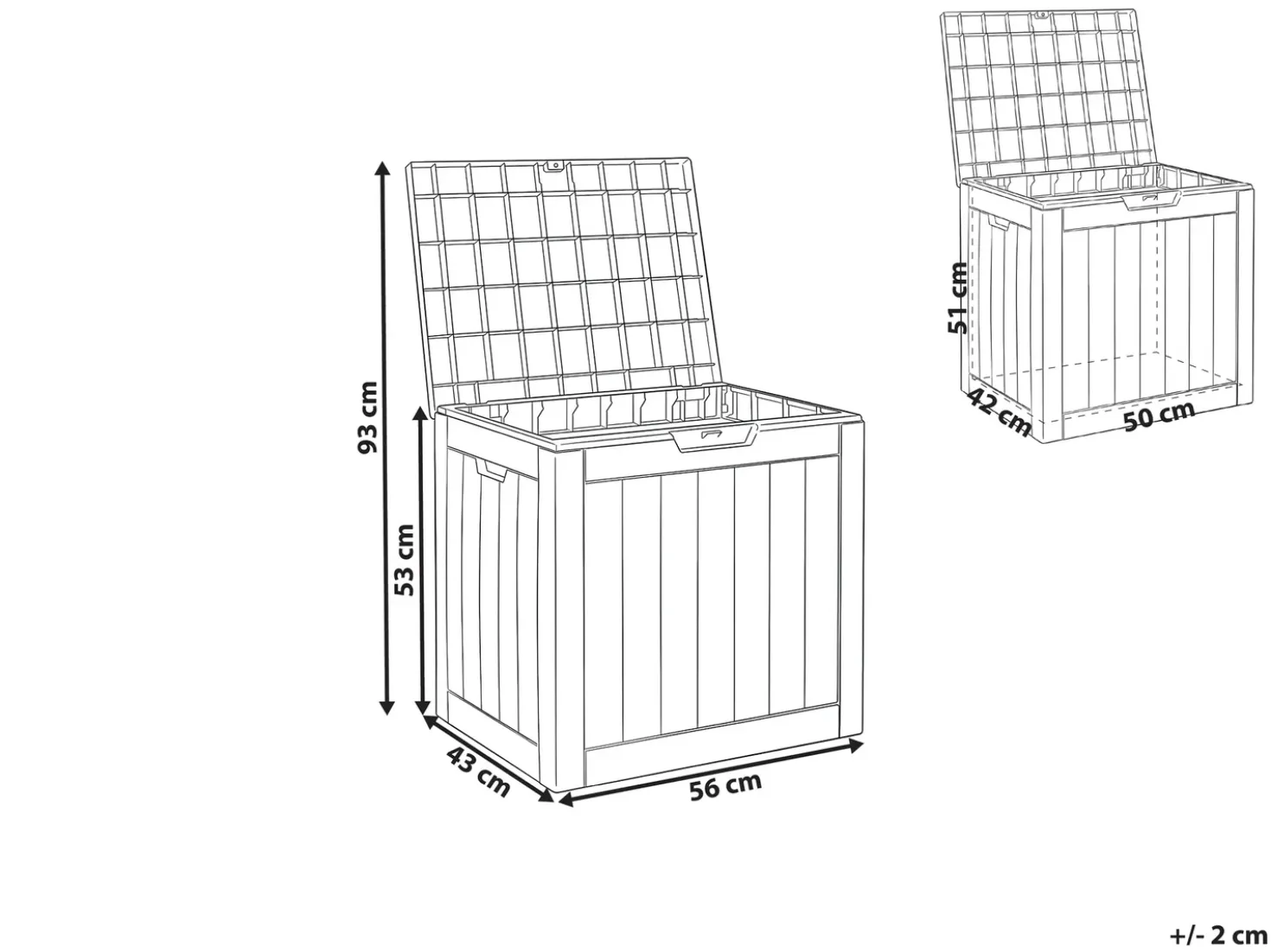 Cesta RECIFE 56 cm 43 cm Tortora