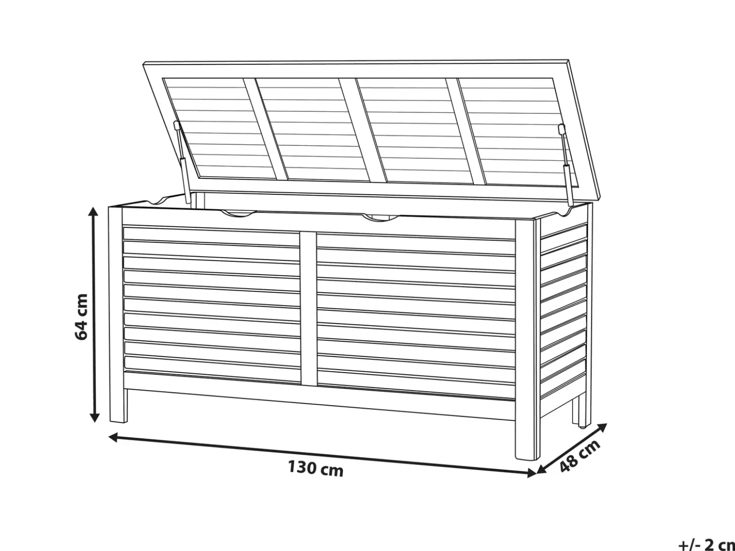 Cesta RIVIERA 130 cm 48 cm Marrone