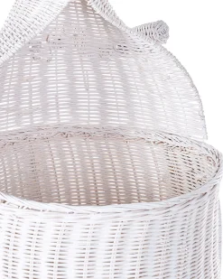 Cestino per bambini Canguro KAPITI Rattan Bianco