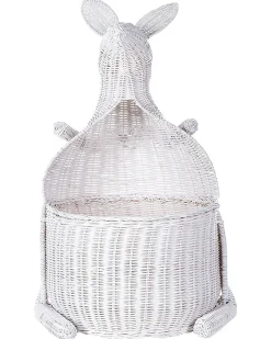 Cestino per bambini Canguro KAPITI Rattan Bianco
