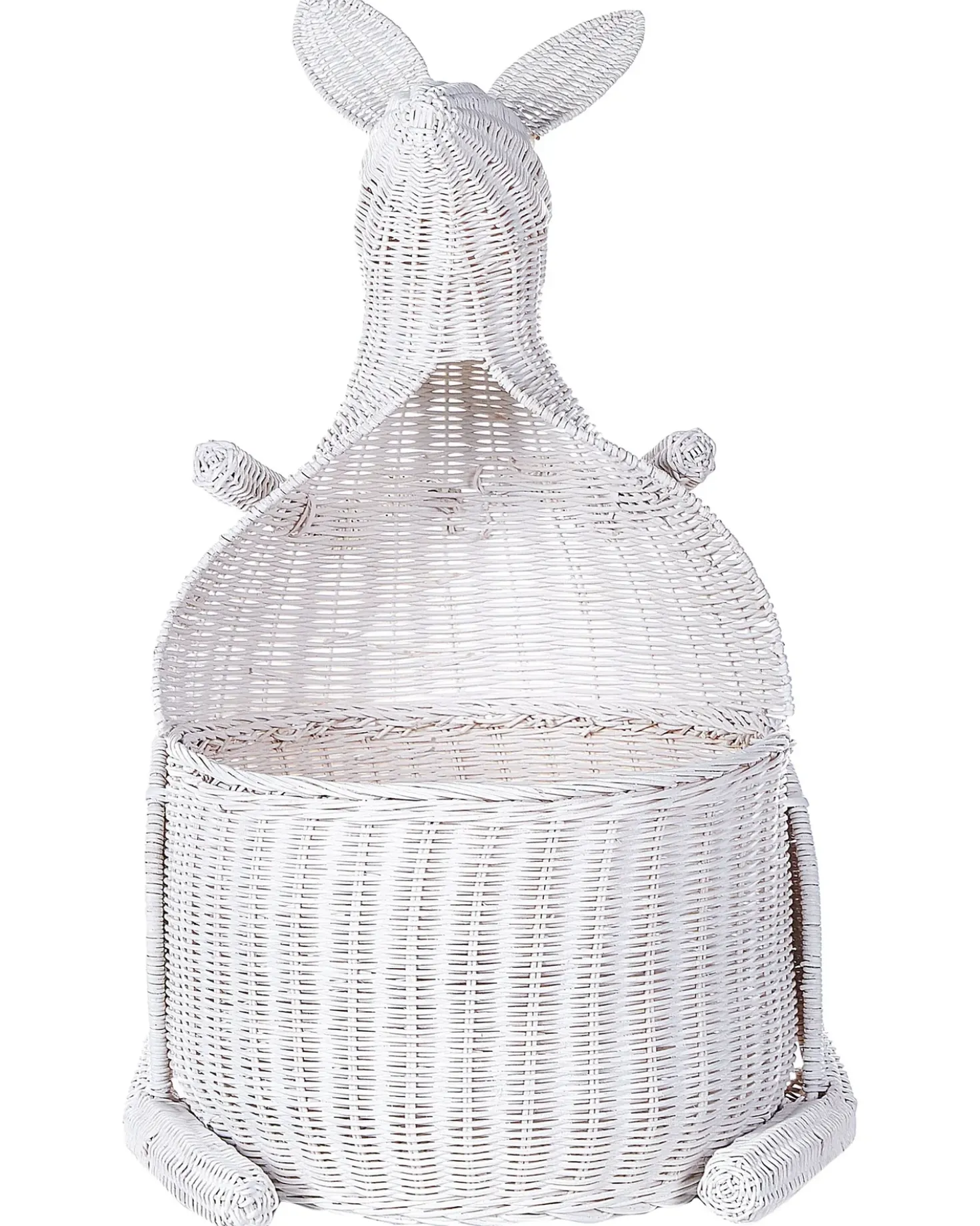 Cestino per bambini Canguro KAPITI Rattan Bianco
