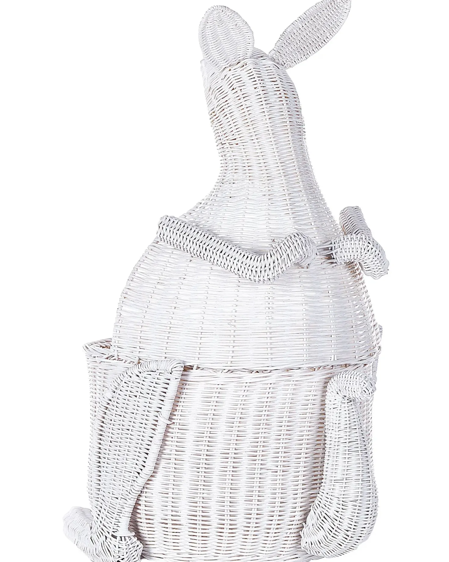 Cestino per bambini Canguro KAPITI Rattan Bianco
