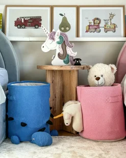 Cestino per bambini Dinosauro BAGNU Cotone Blu