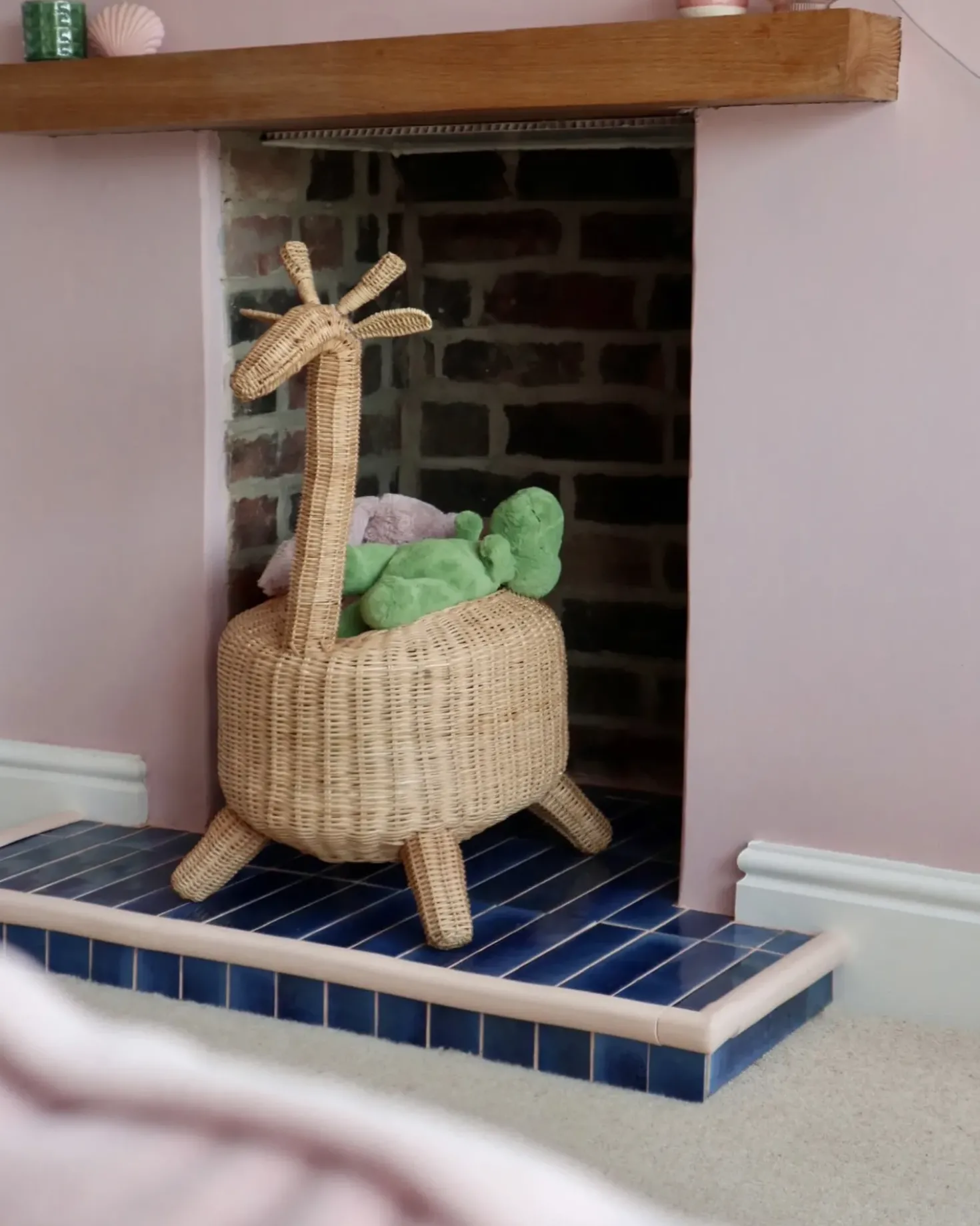 Cestino per bambini Giraffa HAINAN Rattan Naturale