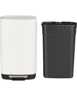Cestino per i rifiuti 30 L ECOCOLLECT Metallo Bianco