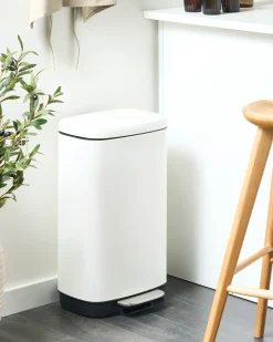 Cestino per i rifiuti 30 L ECOCOLLECT Metallo Bianco