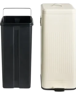 Cestino per i rifiuti 30 L ECOCOMFORT Metallo Beige