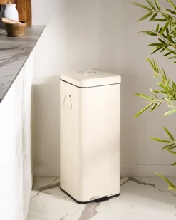 Cestino per i rifiuti 30 L ECOCOMFORT Metallo Beige