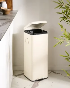 Cestino per i rifiuti 30 L ECOCOMFORT Metallo Beige
