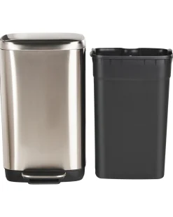 Cestino per i rifiuti 30 L ECOCOLLECT Metallo Argento