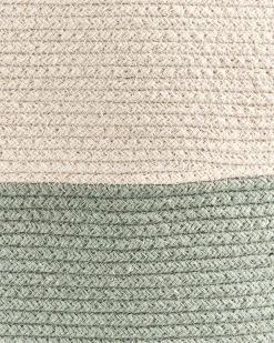 Cestino SILOPI Cotone Beige chiaro/Verde