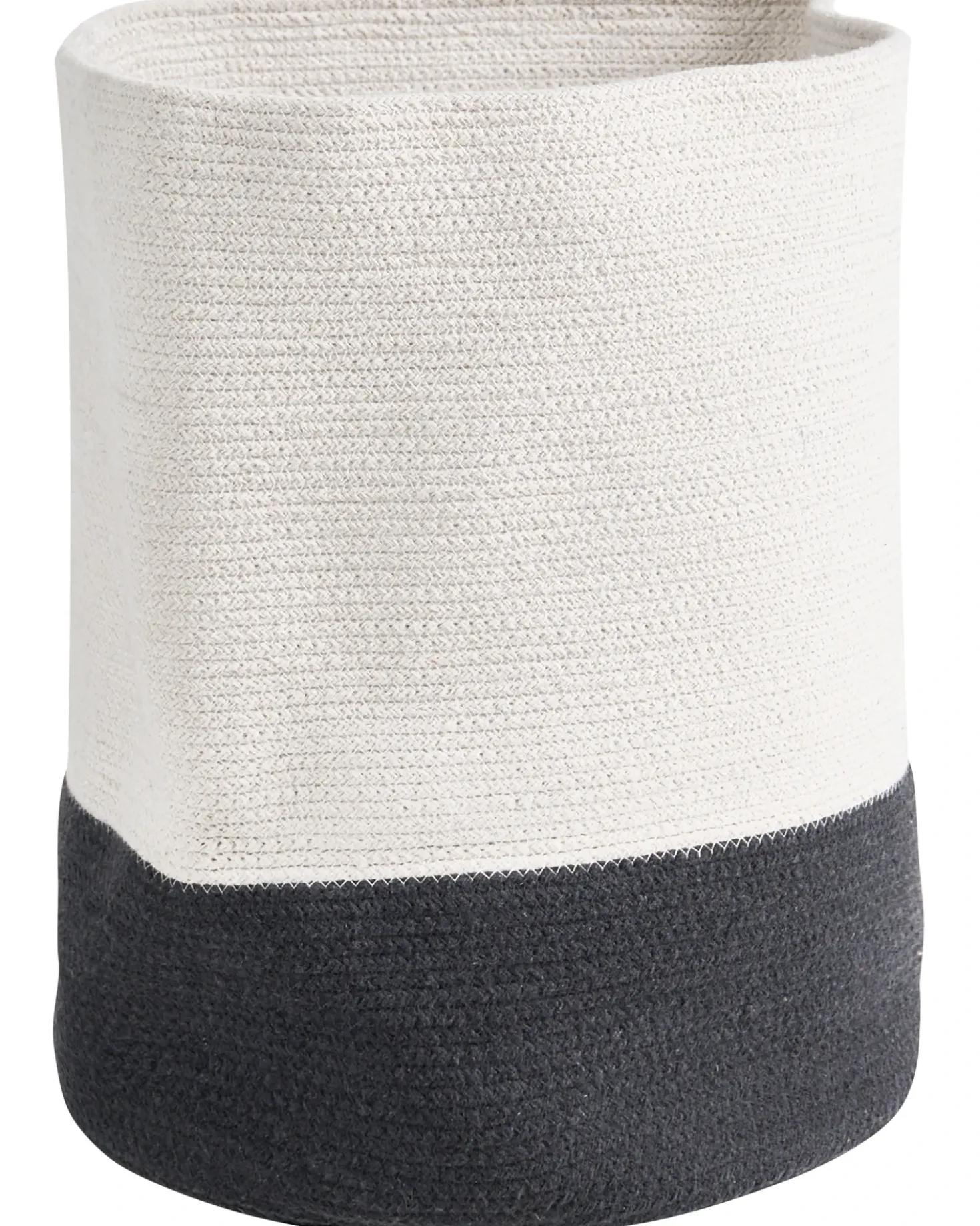 Cestino SILOPI Cotone Bianco/Grigio scuro