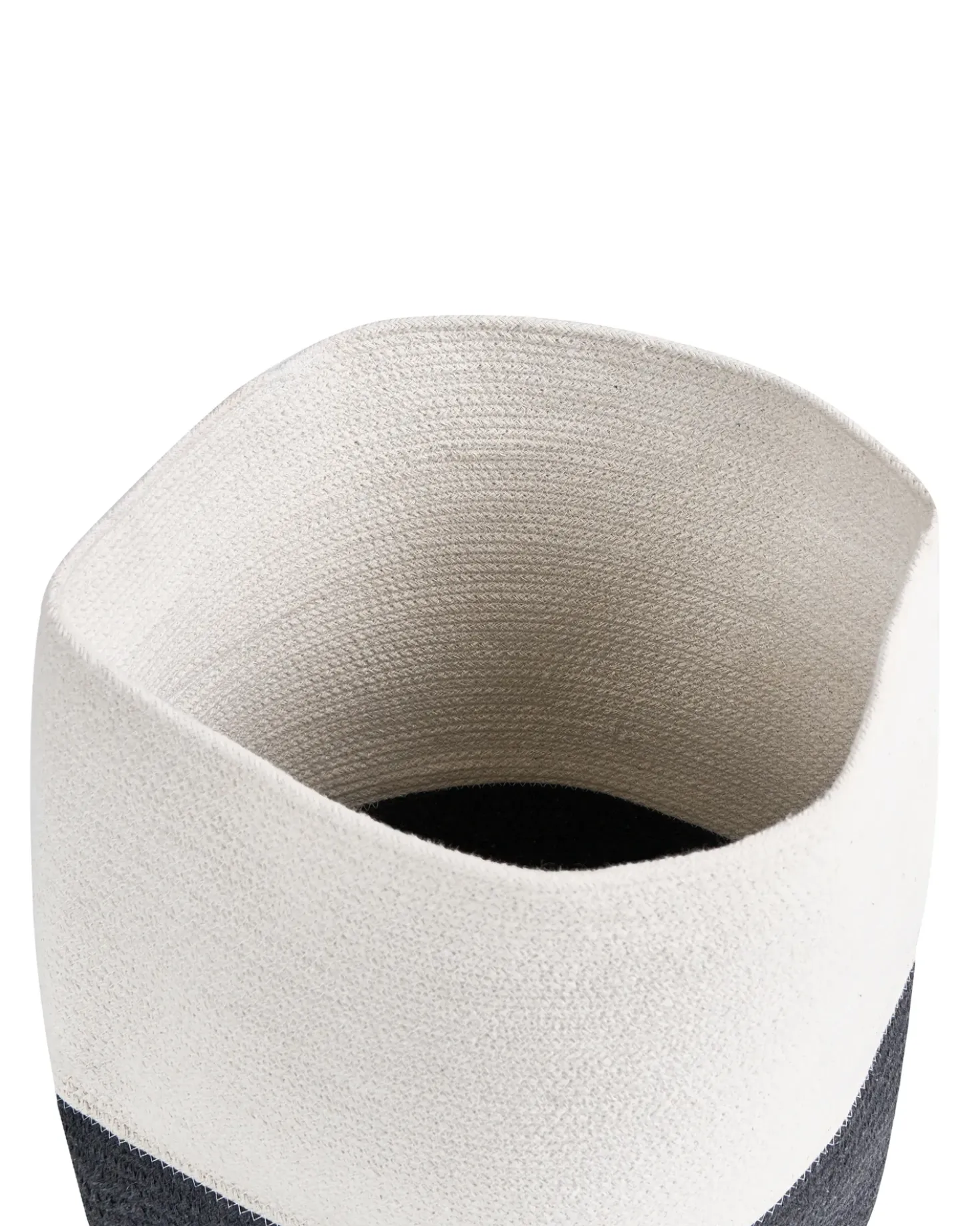 Cestino SILOPI Cotone Bianco/Grigio scuro