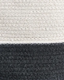 Cestino SILOPI Cotone Bianco/Grigio scuro