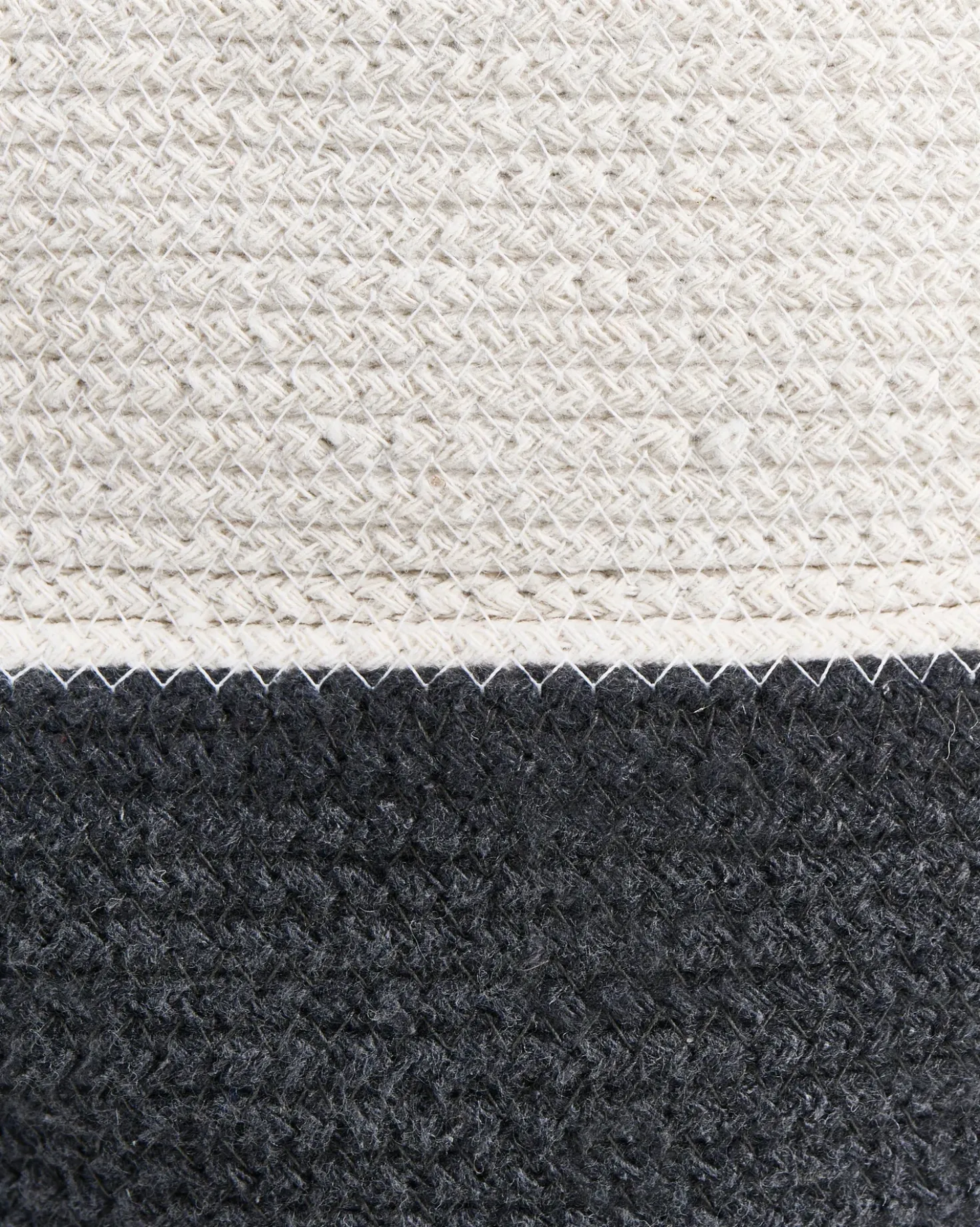 Cestino SILOPI Cotone Bianco/Grigio scuro
